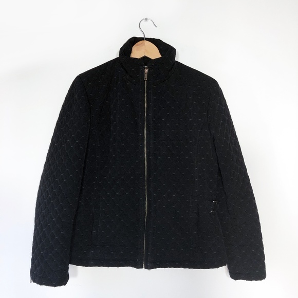 ✔️Gallery Black Quilted Coat Size M - Picture 1 of 7
